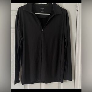 Haggar Men's Dark Zip-Up Sweater